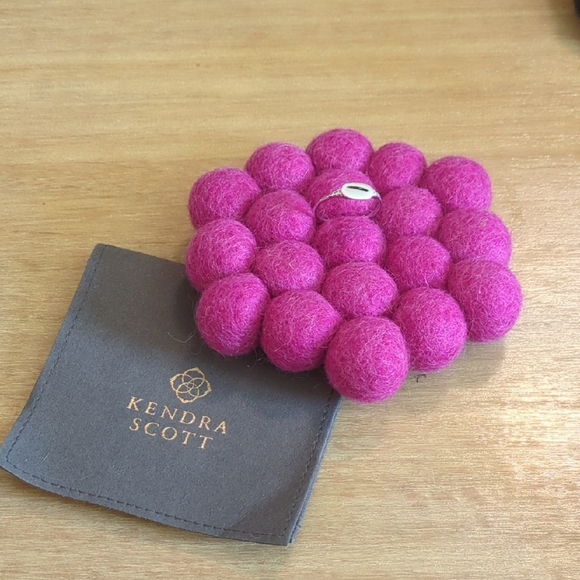 New Kendra Scott Fern 14k White Gold Band Ring in White Diamond